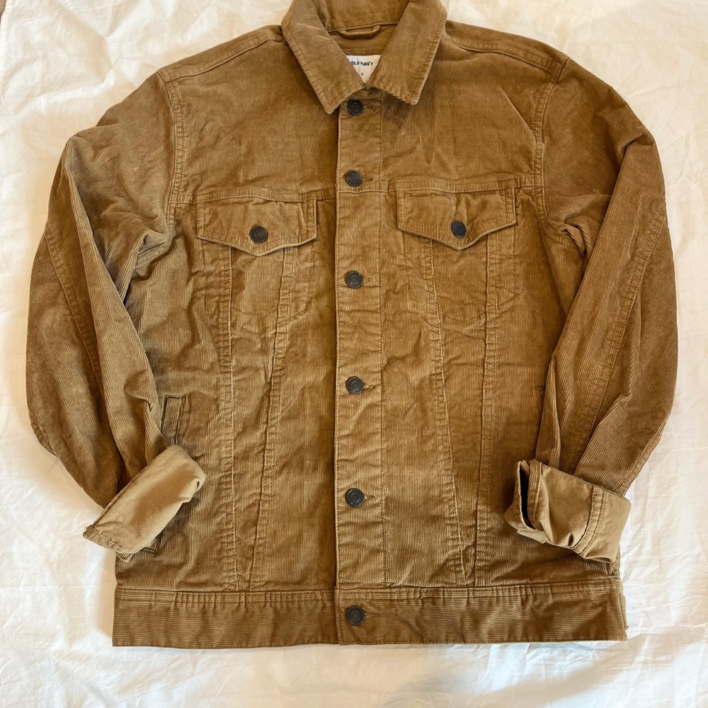 Old Navy Small Brown Corduroy Trucker Shirt Jacket